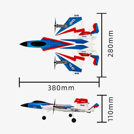 SZWDSE F22 Stunts Plane - 2.4G Remote Control 3D Glider for Kids