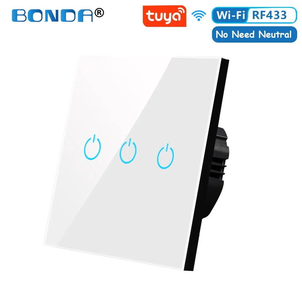 BONDA Smart Switch with Alexa &amp; Google Home Control - No Neutral Required