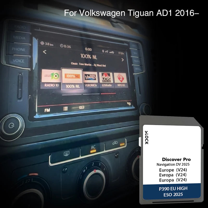 64GB DV V24 Pro - Europe Maps For Volkswagen Tiguan CHINA / Tiguan AD1 from 2016