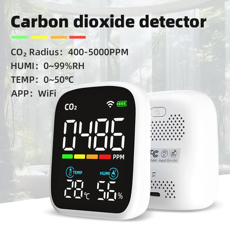 Portable LCD Air Quality Meter- WiFi PM1.0 PM2.5 PM10 Alarm