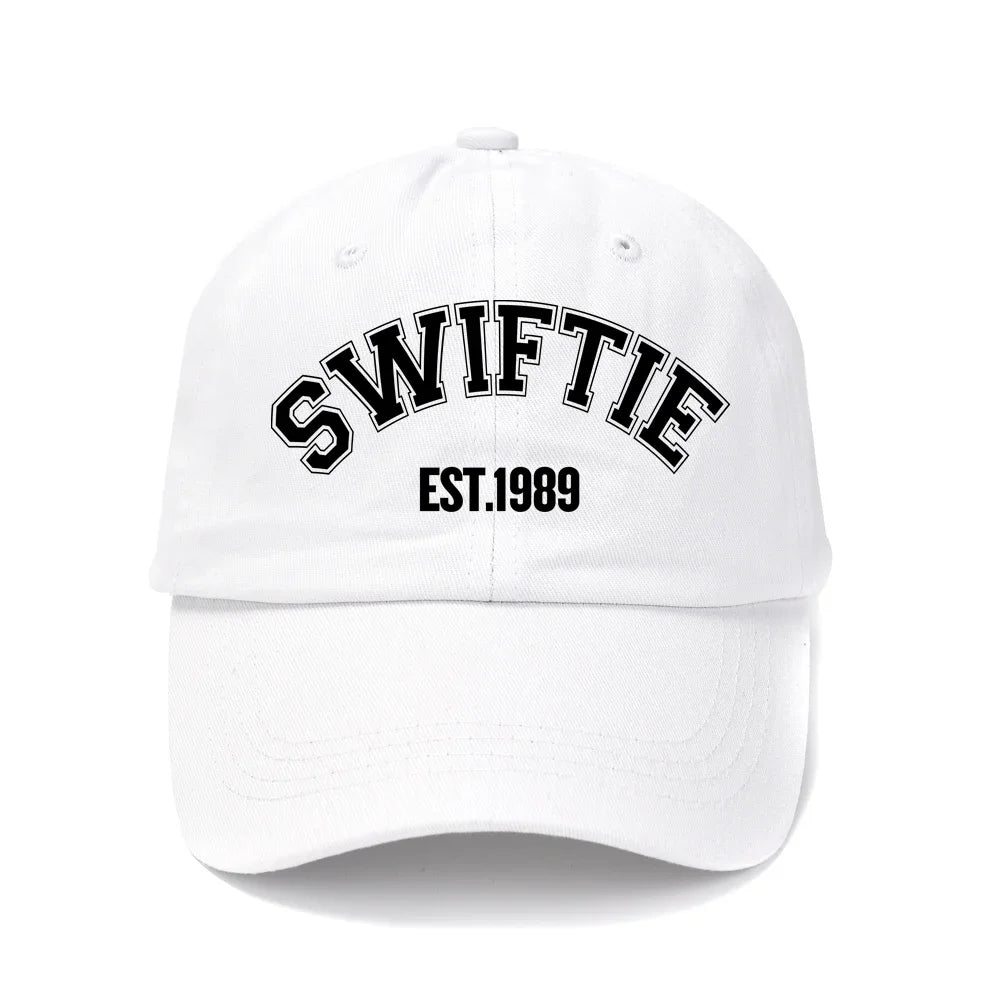 SWIFTIE Pink Letter Print Unisex Baseball Cap WHITE / Adjustable 55-58cm
