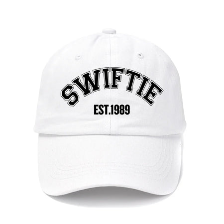 SWIFTIE Pink Letter Print Unisex Baseball Cap WHITE / Adjustable 55-58cm
