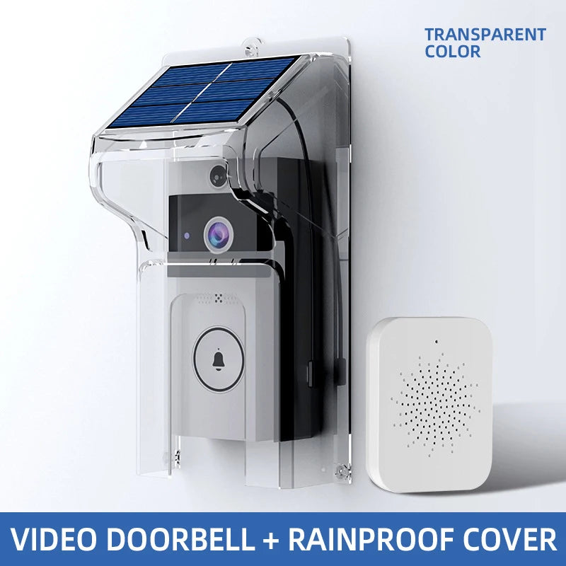 Luxuglow 720p Wireless Doorbell &ndash; Solar Powered Operation doorbell with cover