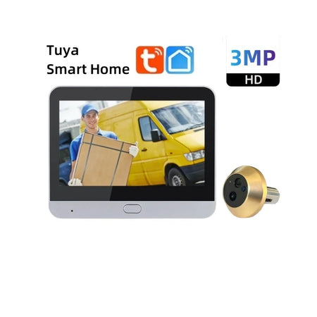 Smart Life Peephole Camera &ndash; 3MP Night Vision Security Viewer Tuya Cam