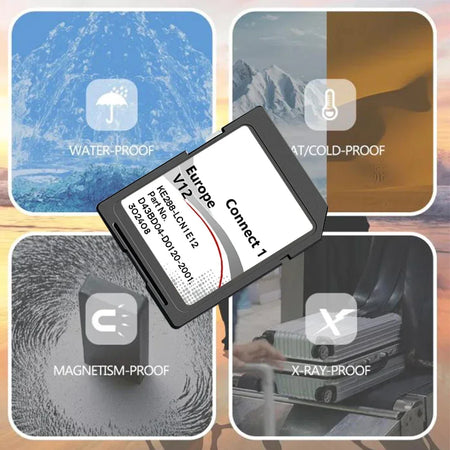 SD Card 8GB for Nissan Connect V12 &ndash; High-Speed GPS Navigation Map for Europe