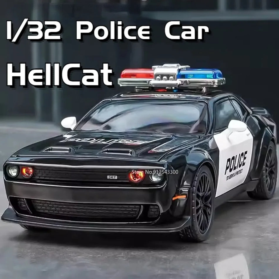 Policijski avto visoke podrobnosti diecast zlitine za Dodge Hellcat