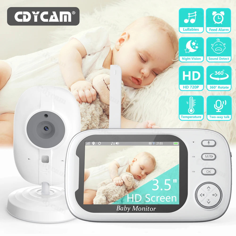 Cdycam 3.5&quot; Wireless Video Baby Monitor with Night Vision &amp; 2-Way Audio