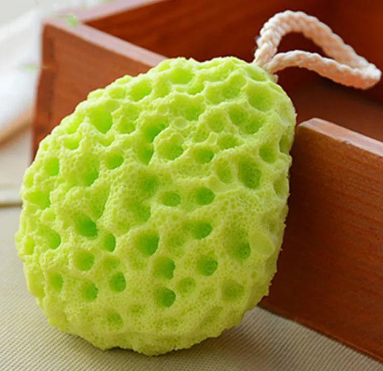 Honeycomb Baby Bath Sponge Brush for Gentle Exfoliation and Cleansing Green