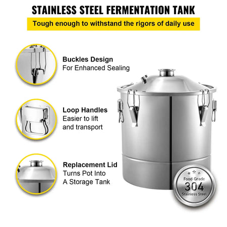 70L Stainless Steel Alcohol Distiller With Thermometer