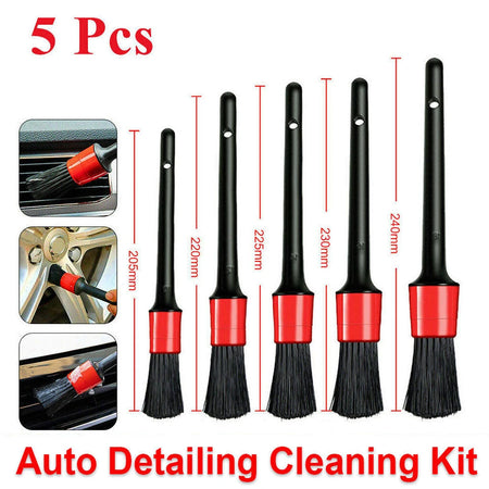5Pcs Car Cleaning Brush Kit &ndash; Scratch Free Long Bristles 5pcs