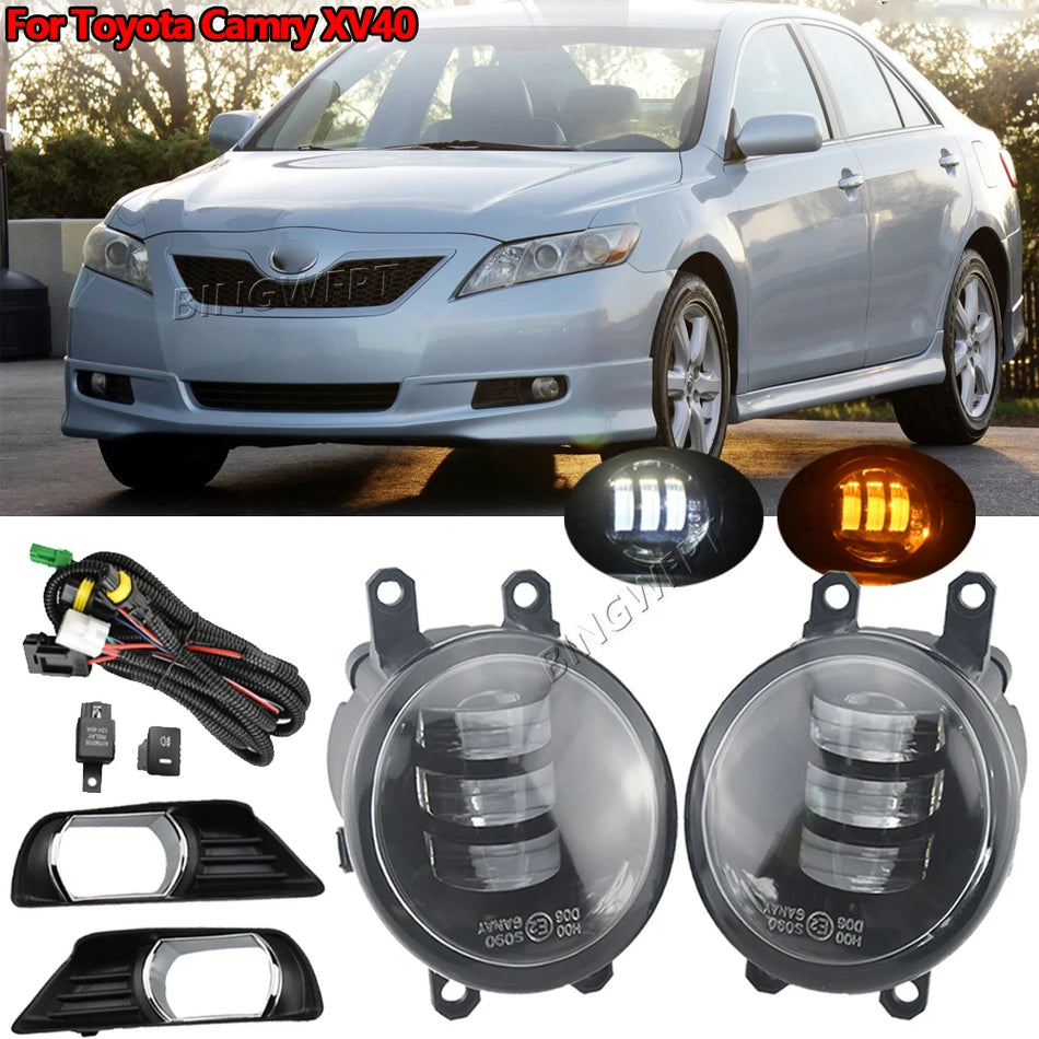 Miglas lukturi Hroms LED miglas luktura apmale Toyota Camry XV40