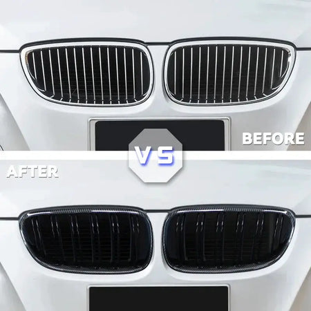 2PCS Car Front Bumper Kidney Grill for BMW E92 E93 M3 2010-2013 Double Slat Line ABS Plastic Racing Grilles Replacement Part by InterCyprus Trading Ltd
