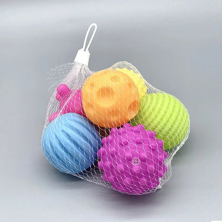 6Pcs Textured Multi Ball Set &ndash; Develops Baby's Senses Bright color