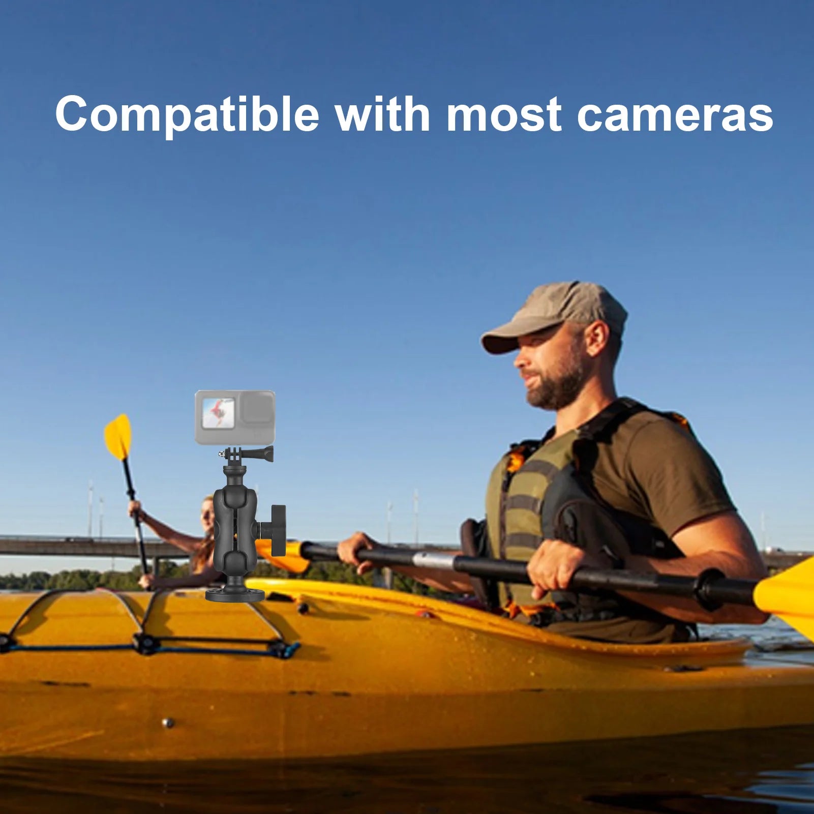 Kayak Action Camera Mount 360 Degree Adjustable - Universal