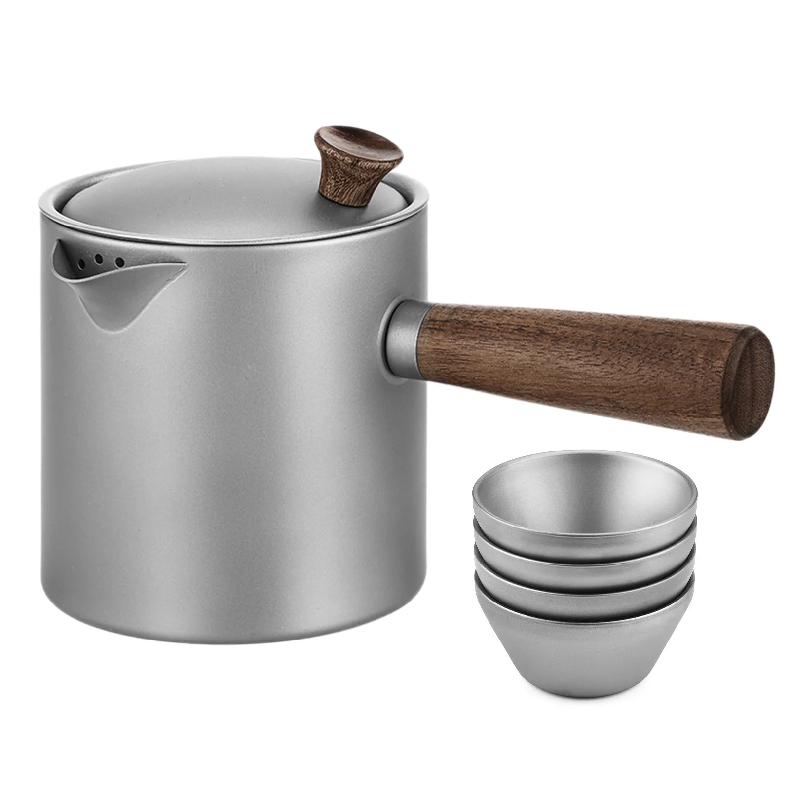 Ti Tea Kettle with Wood Handle &ndash; Portable Tea Maker Default Title