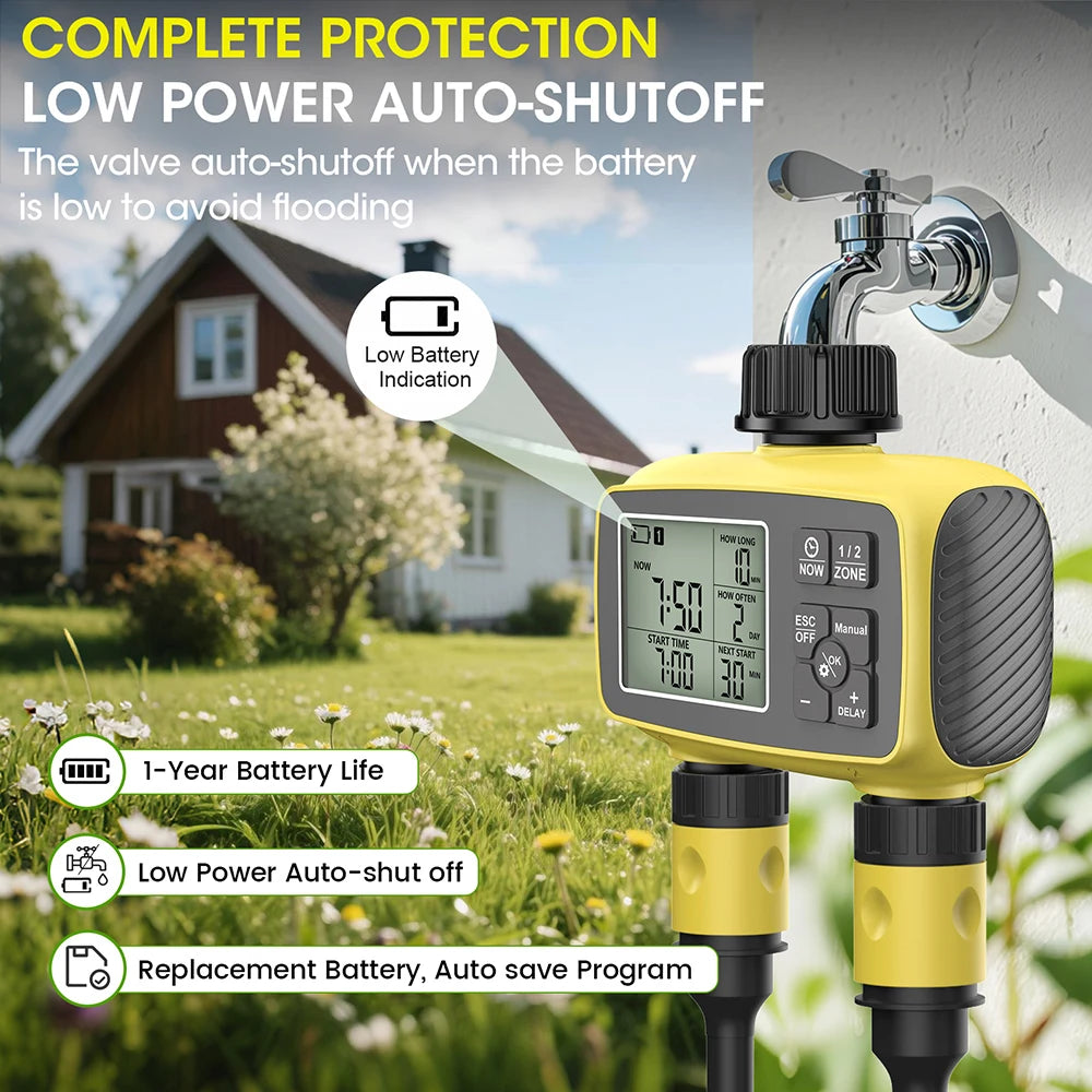 Large Screen Digital Water Timer &ndash; Efficient Watering Control