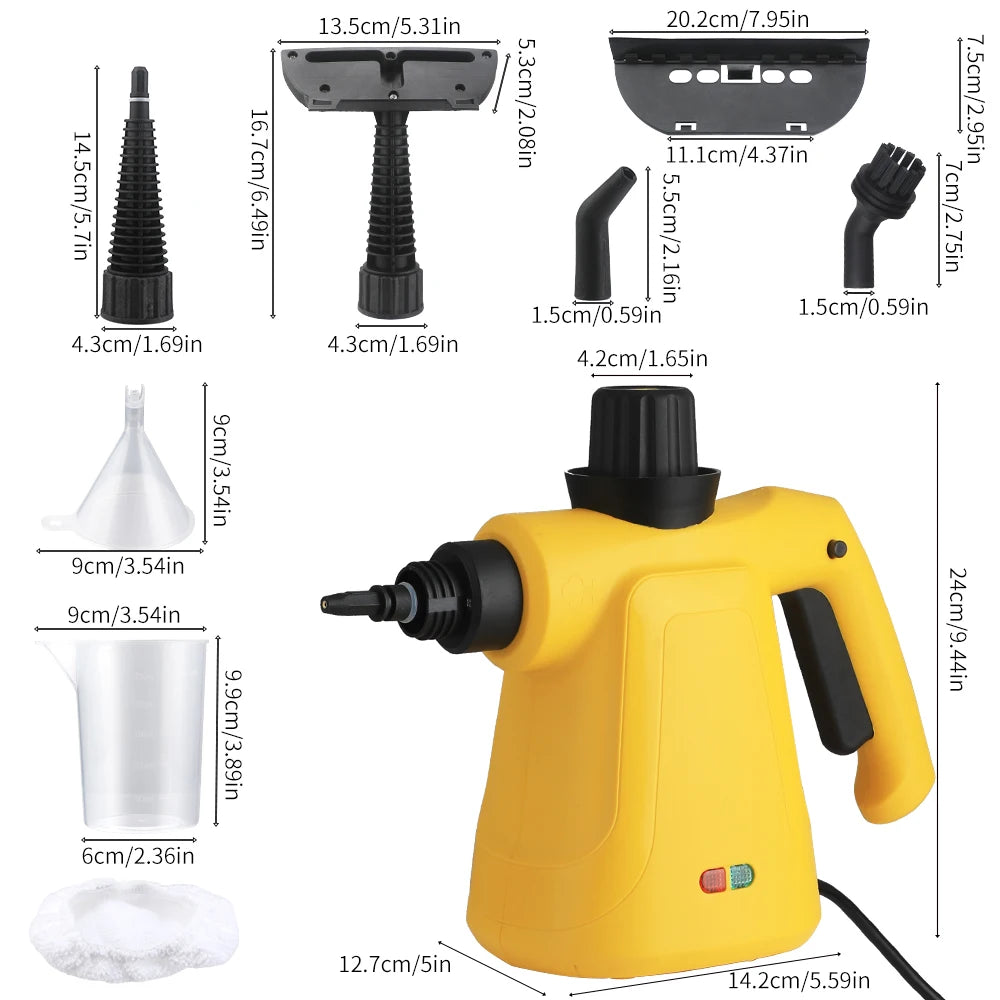 Powerful Handheld Steam Cleaner with Safety Lock for Multi-Surface Use
