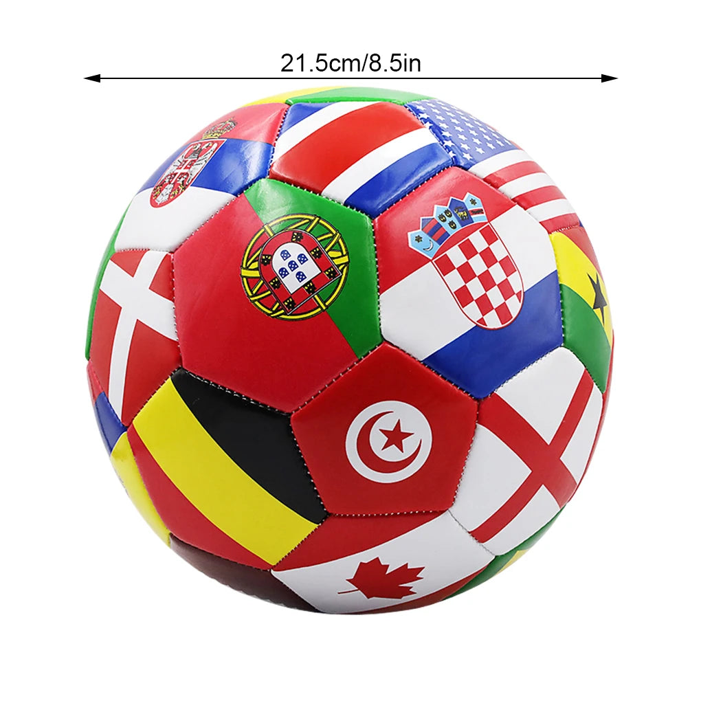 Flag Printed Official Size 5 Soccer Ball for Training and Matches
