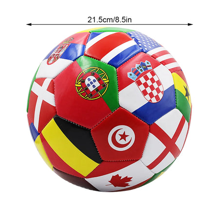 Flag Printed Official Size 5 Soccer Ball for Training and Matches