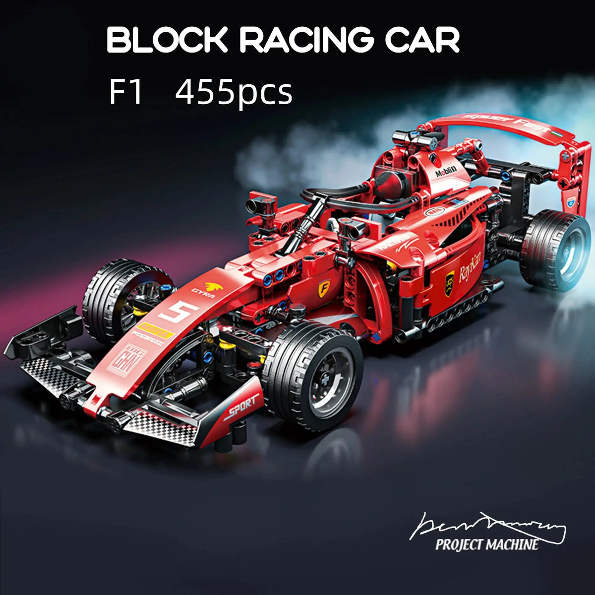 Toylinx Red F1 Rc Race Car Building Set 455 Pieces Kit