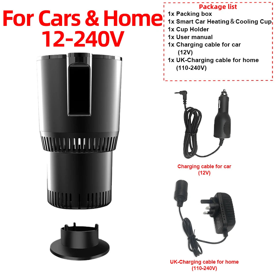 12V Car Heating Cooling Cup &ndash; Digital Display Hot And Cold UK Car-Home 12-240V