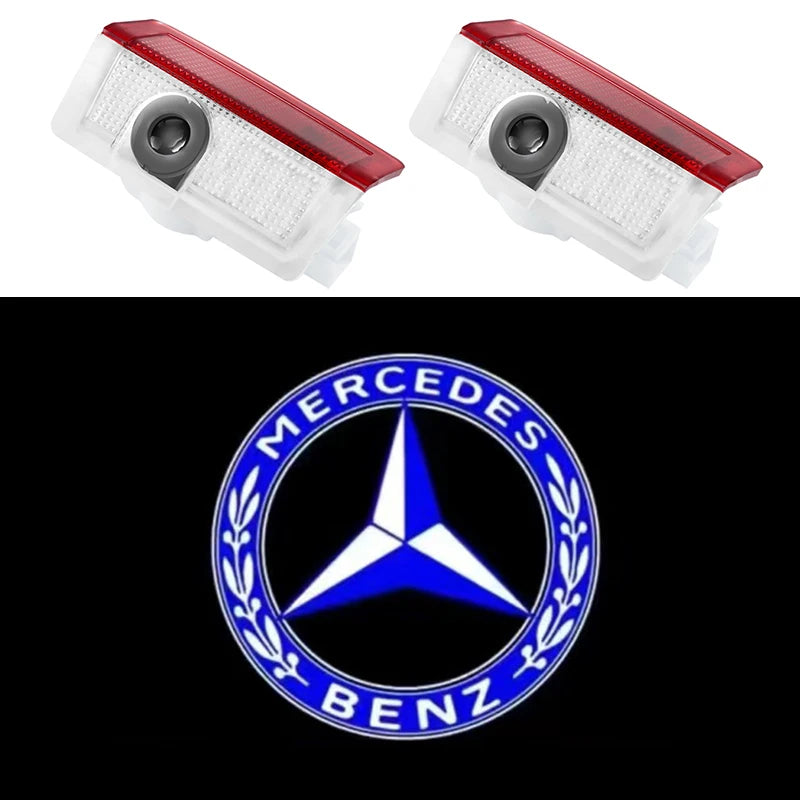 2X Car Door Welcome LED Projection Light &ndash; Mercedes AMG For Blue-wheat / 2Pcs