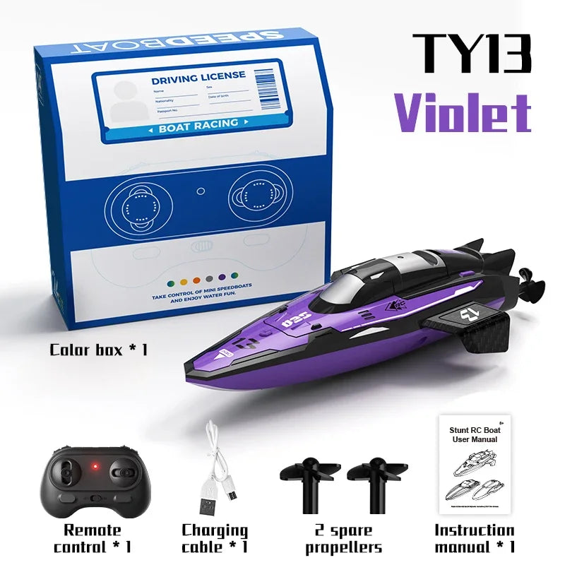 Mini RC Boat High Speed 360 Flip &ndash; Remote Control Fun violet