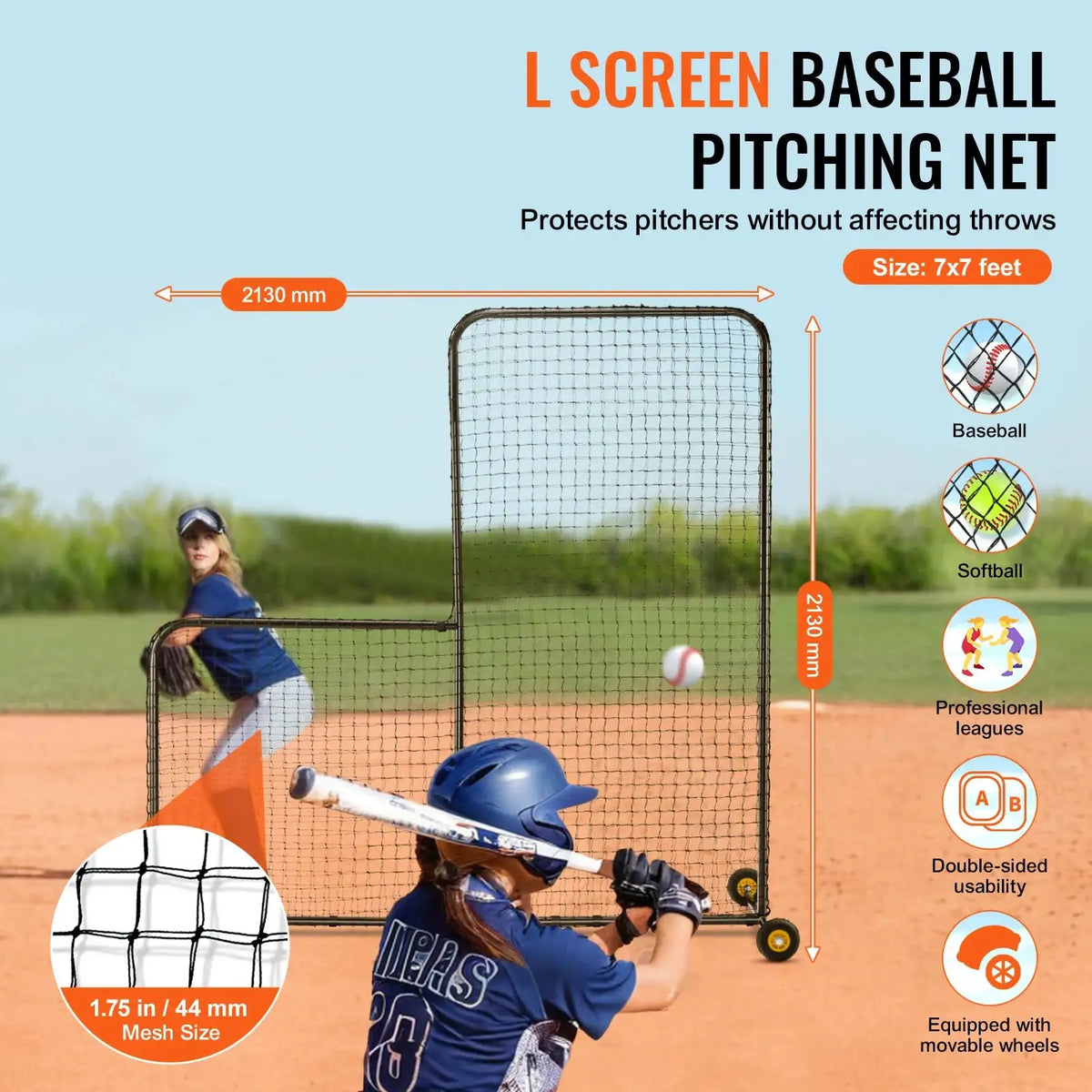 XH-SH-7X7-L &ndash; Portable Batting Screen With Carry Bag