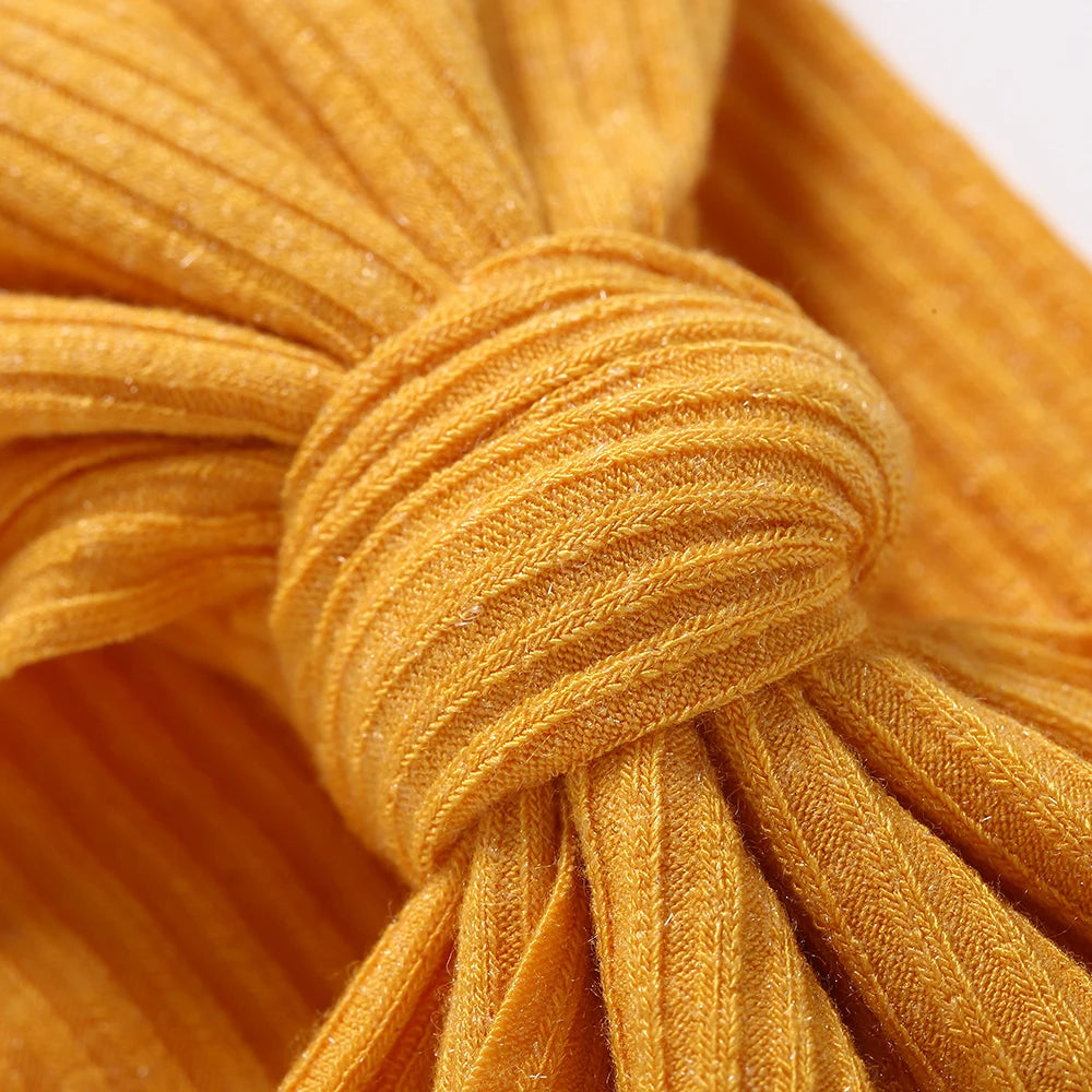 A&amp;A Knit Bow Baby Headbands - Soft Nylon Hair Accessories for Girls (21 Colours)