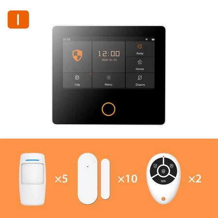 Staniot WiFi SecPanel 5 &ndash; Remote App Control 4.3 Inch Screen WiFi Set-I 18Kit / EU Plug