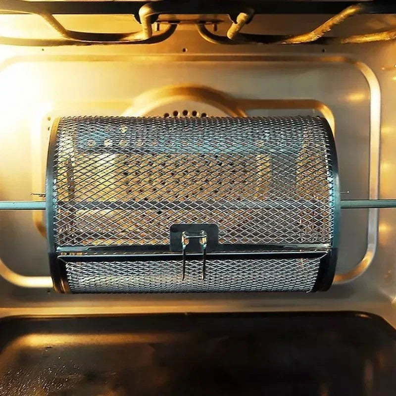 Stainless Steel Rotary Baking Cage &ndash; Non-Stick and Easily Cleaned
