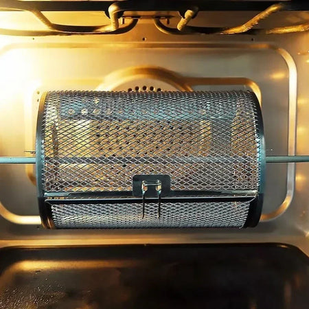 Stainless Steel Rotary Baking Cage &ndash; Non-Stick and Easily Cleaned