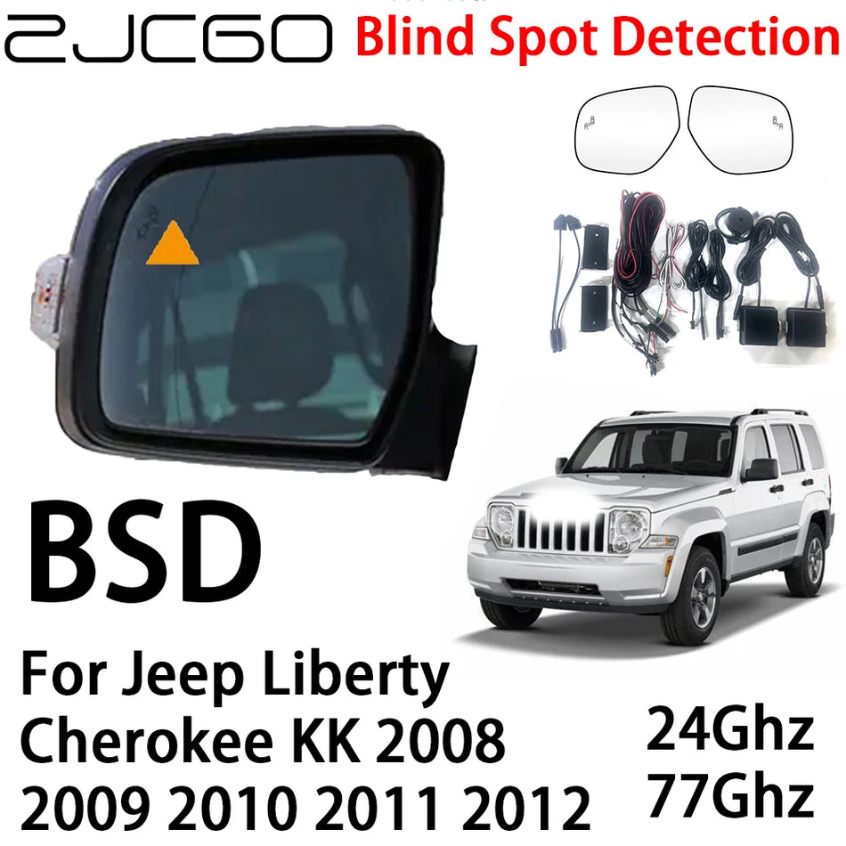 Blind Spot Radar Warning System for Jeep Liberty KK 2008-2012 Dual mmWave Rear Bumper Sensors and Lane Change Safety