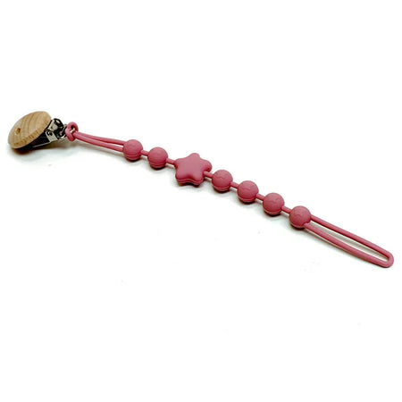 Silicone Pacifier Chain &ndash; Anti-Drop Safety Clip burgundy