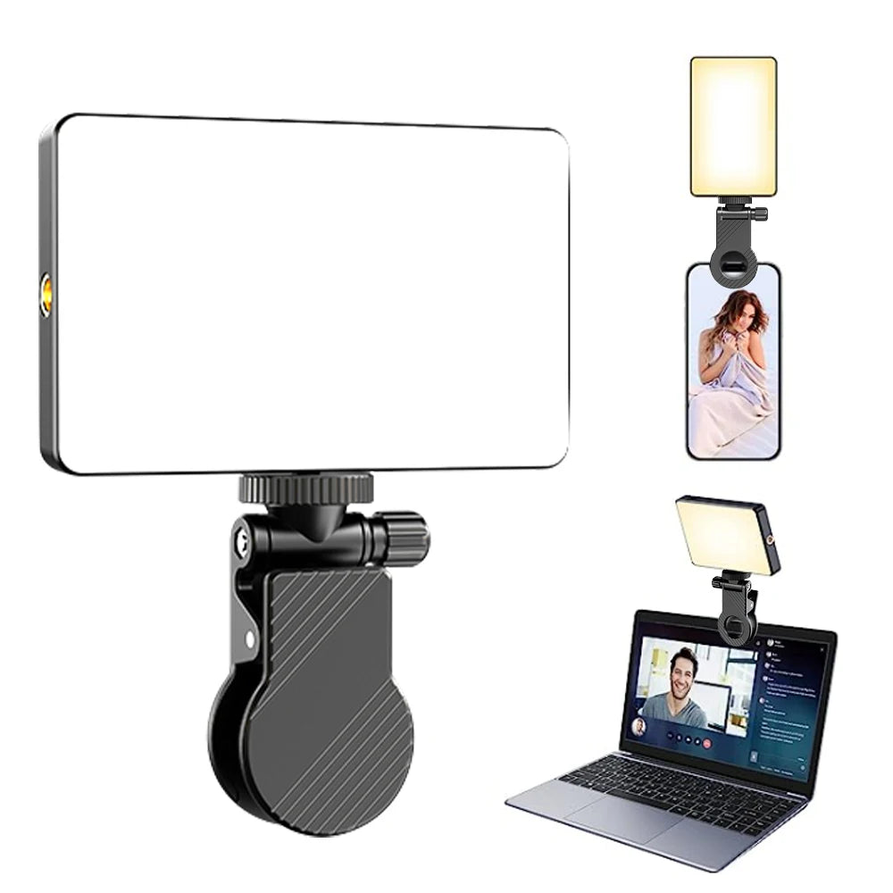 CrownQu Smartphone Selfie Fill Light &ndash; Adjustable Color Temperature 2500K to 9000K No Back Clamp
