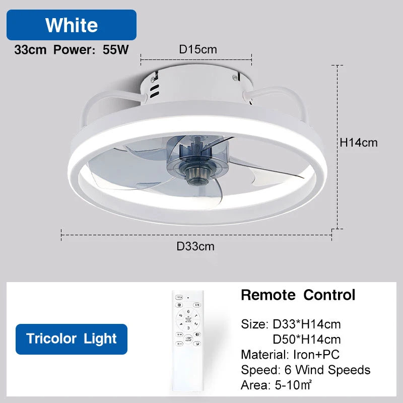 Smart LED Ceiling Fan with Remote White