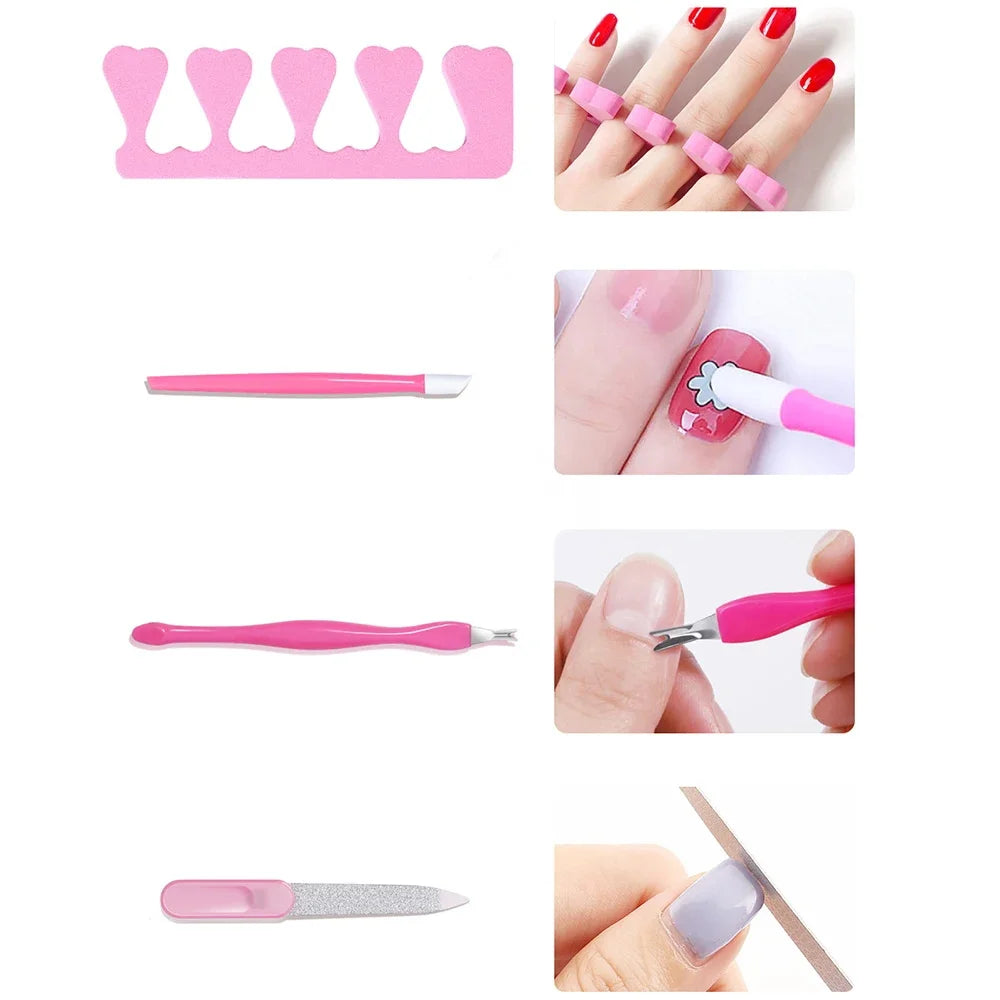Yikoolin 7-In-1 Nail Art Tool Set - All-In-One Manicure Kit