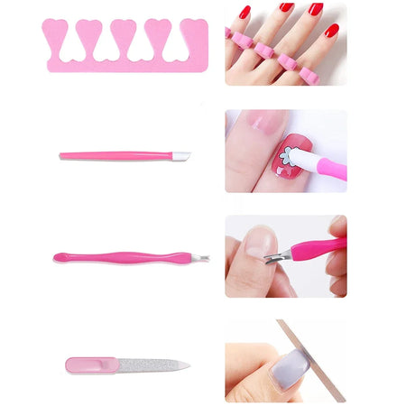 Yikoolin 7-In-1 Nail Art Tool Set - All-In-One Manicure Kit