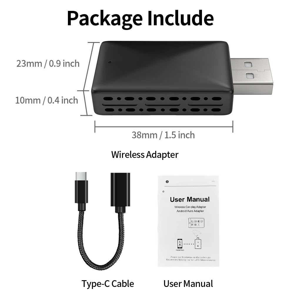 AKAMATE CarPlay Dongle - Wireless CarPlay Android Auto