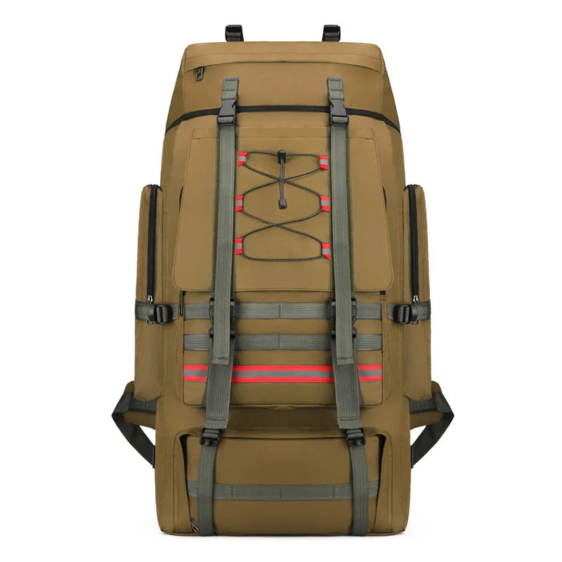 130L Hiking Camping Backpack &ndash; Ultra Durable Waterproof Khaki