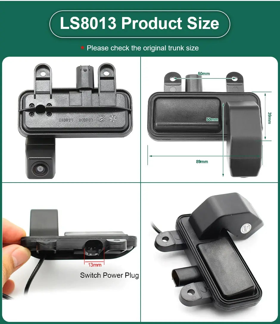 CVBS AHD 1080P Car Rear View Trunk Handle Camera For Mercedes Benz B Class W246 B180 B200 W212 E Class W207 C/CLC W203 E200 by InterCyprus Trading Ltd
