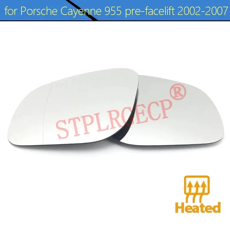 Driver Passenger Rearview Side Mirror Lens Door Wing Mirrors Glass with Heating for Porsche Cayenne 955 Pre-facelift 2002-2007 by InterCyprus Trading Ltd