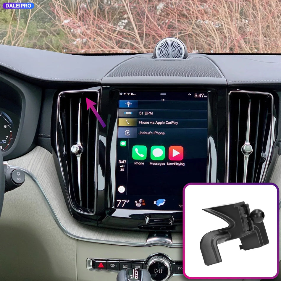 Auto telefonihoidja 66W kiirlaadimise alusega Volvo XC60 jaoks