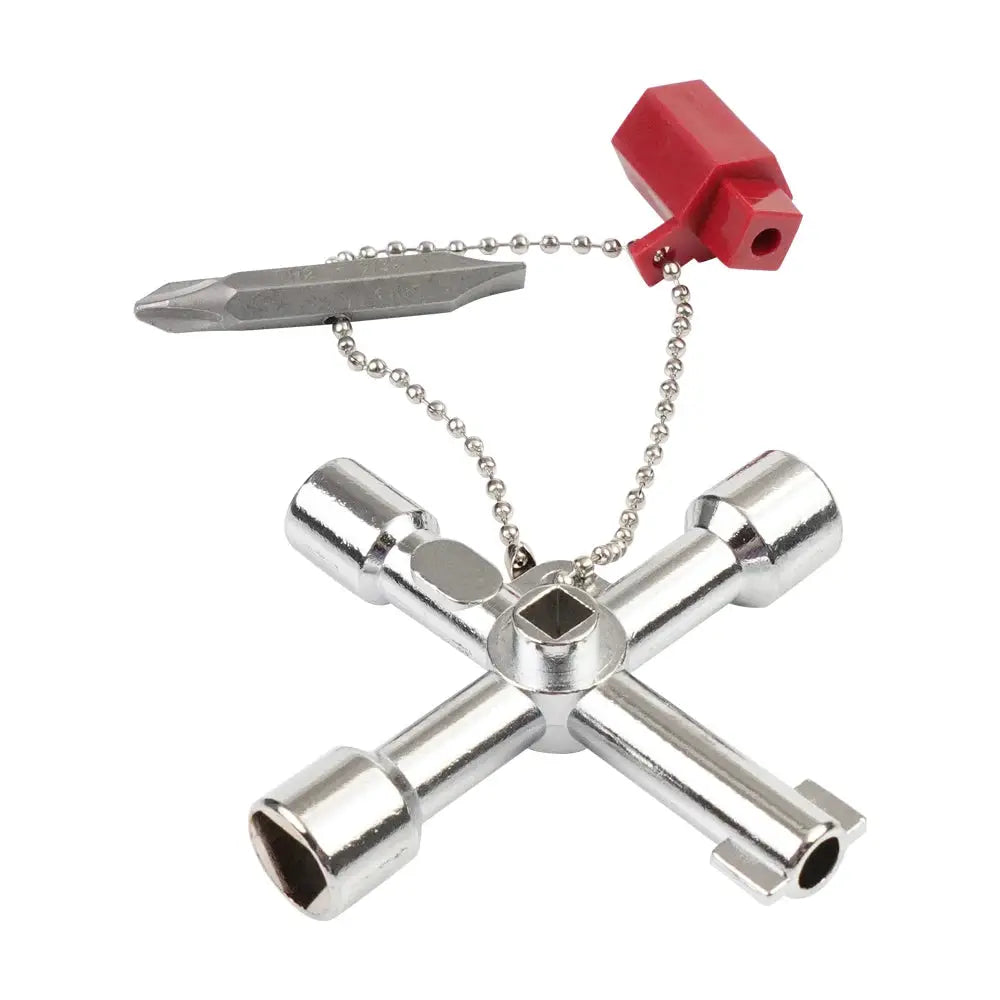 4 Way Cross Key Electrical Cabinet Key Utilities Key Triangle Wrench Plumber Keys for Faucet, Gas Meter, Valve, Spigots Opening by InterCyprus Trading Ltd