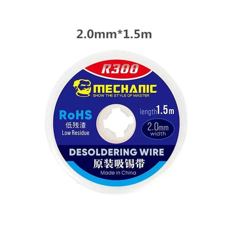 MECHANIC R300 Solder Wick &ndash; Powerful Low Residue Desoldering Tape 2.0mm