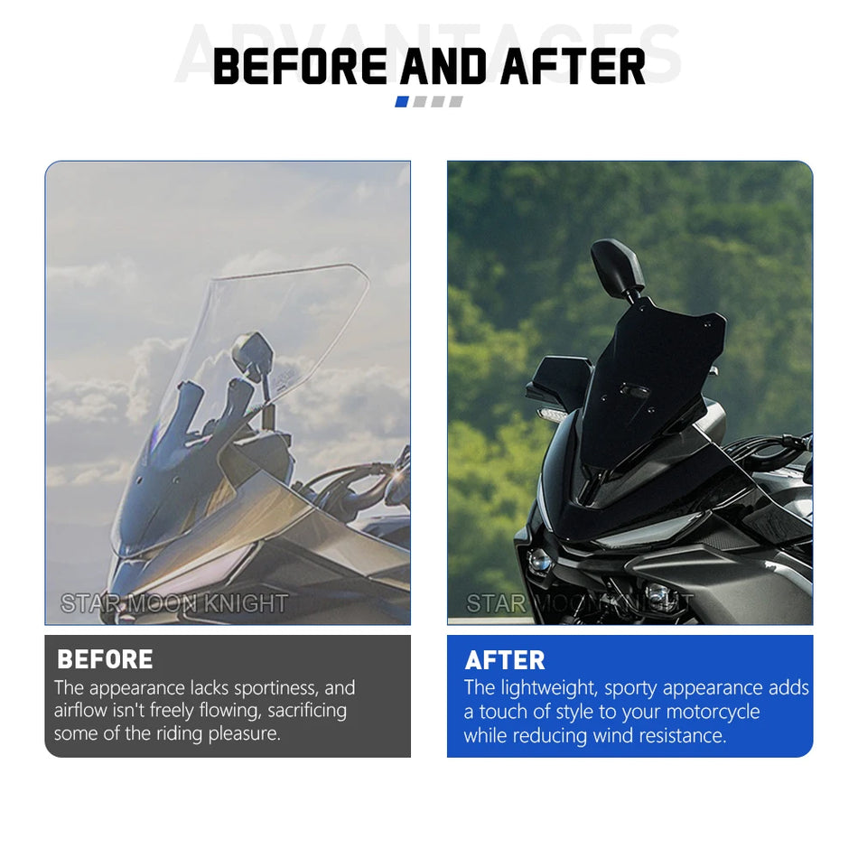 Yamaha Tracer 7 vindafviser til Tracer 7 GT, lavet af akryl frontskjold til 2025 modeller