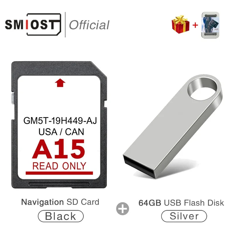 Ford Lincoln A15 SD Navigation Card - North America Maps CHINA / A15 with USB