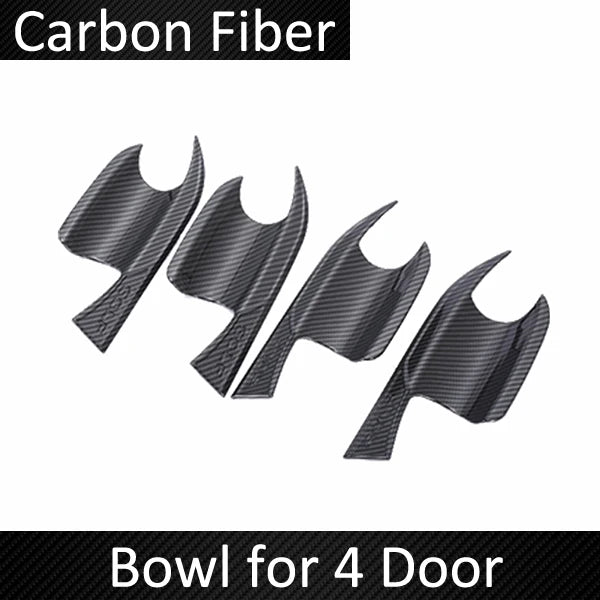 Carbon Fiber Door Handle Covers for Cupra Born 2021-2023 - Stylish Car Accessories with Protective Film Stickers Trim Bowl 4 Door