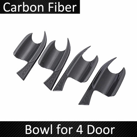 Carbon Fiber Door Handle Covers for Cupra Born 2021-2023 - Stylish Car Accessories with Protective Film Stickers Trim Bowl 4 Door
