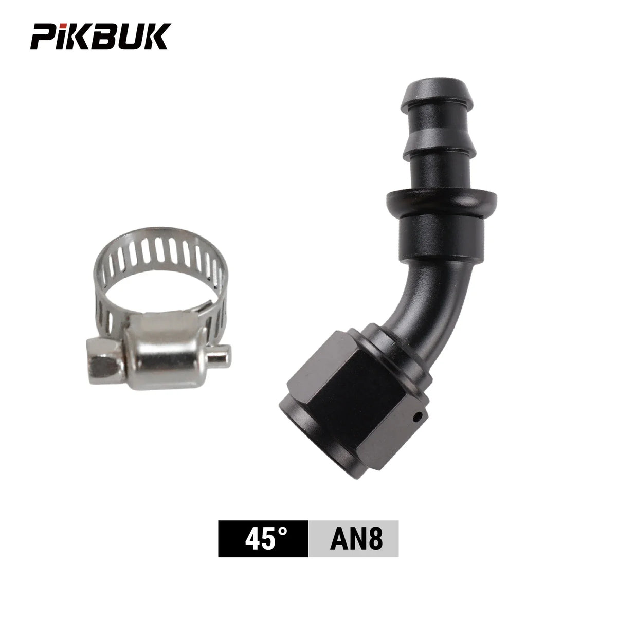PIKBUK Universal AN4 6 8 10 12 Push-on Hose End Fittings Fuel Oil Cooler Hose Fitting 180 Degree Reusable Connection Adapter by InterCyprus Trading Ltd